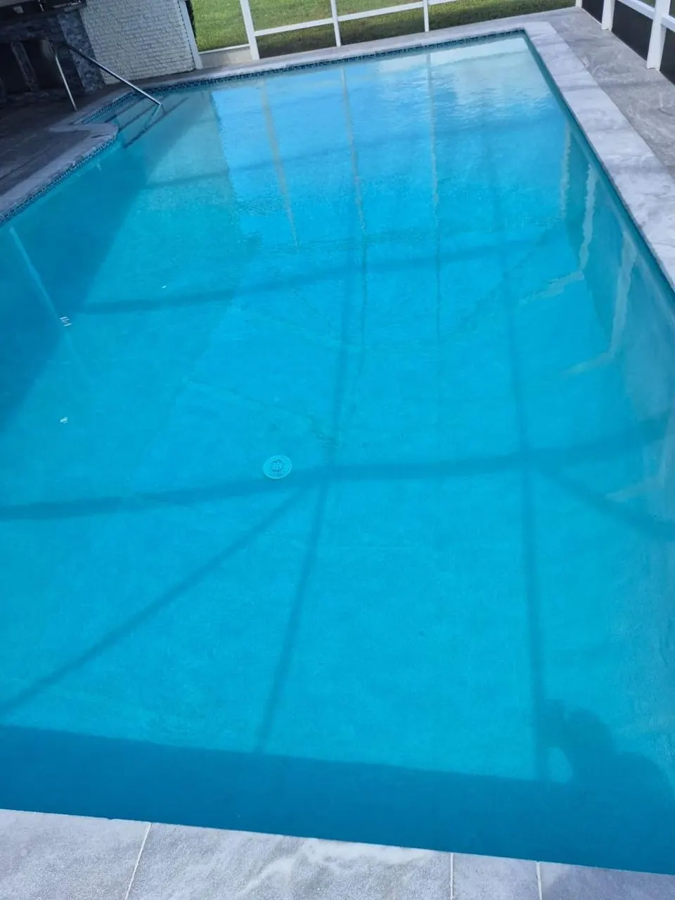 Long pool with clear water